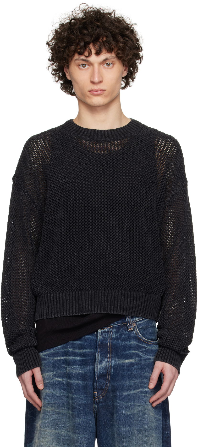 Sweater Represent Clo Represent Open Gauge Knit Sweater Sort | MLM3821