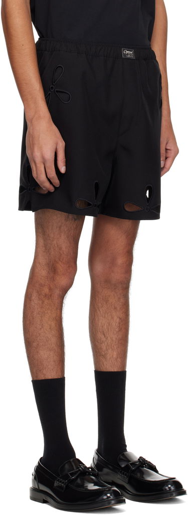 Boksere Coperni Coperni Petal Embroidered Cut-Out Shorts Sort | COPP116F3004MEN, 1