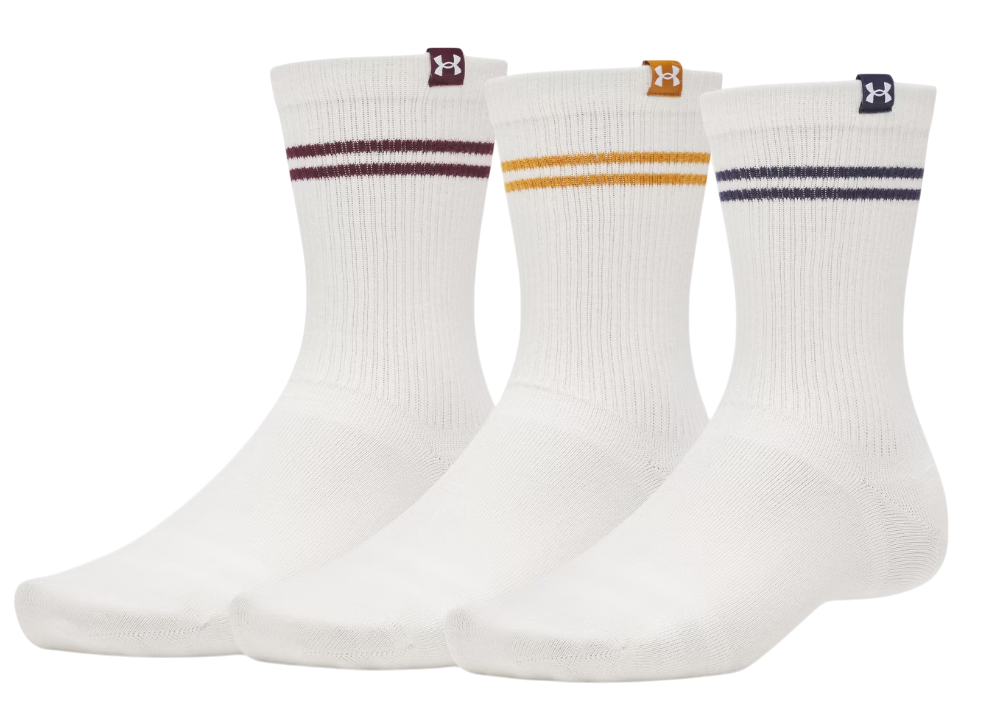 Sokker Under Armour Sportswear Cotton Striped Crew Socks Hvid | 1390130-110, 0
