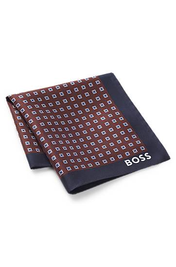 Tørklæde BOSS Silk pocket square with geometric digital print Flerfarvet | 50551499, 1