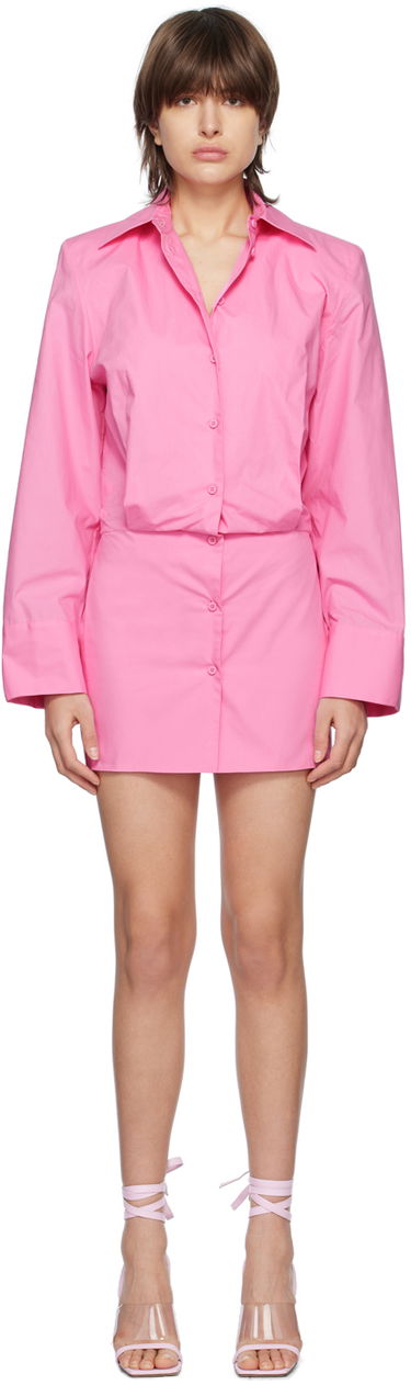 Kjole The Attico Attico Margot Mini Shirt Dress Lyserød | 232WCA113 C052, 0