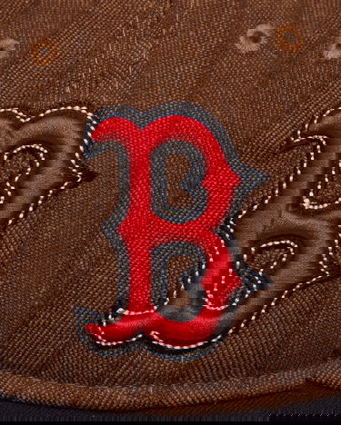 Kasket New Era Boston Red Sox Three Looms x MLB Wool Pinstripe 9FIFTY Cap Brun | IY70 TAN, 6