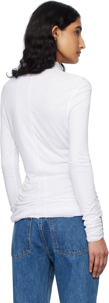 T-shirt Khaite KHAITE Rolina Mock Neck Top Hvid | 23674100, 2