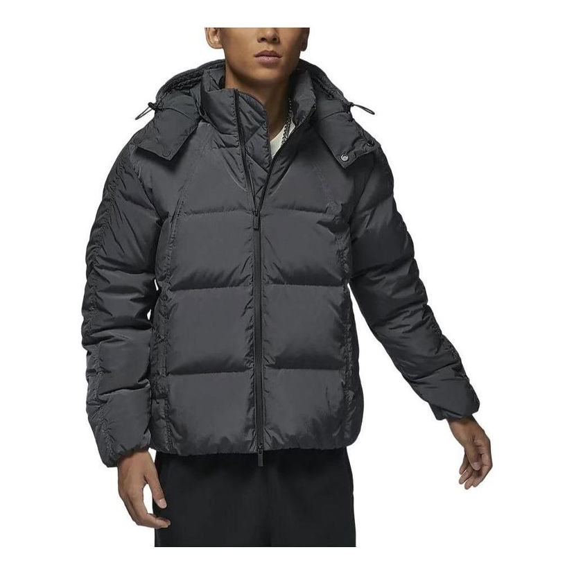 Puffer jakke Jordan Therma-FIT Men's Hooded Puffer Jacket Sort | FV7220-060
