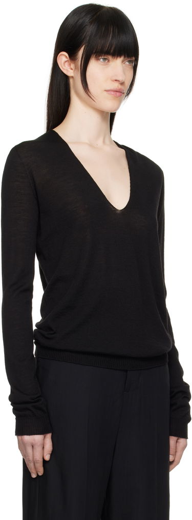 Sweater Rick Owens Rick Owens Hollywood V-Neck Sweater Sort | RP01E7623 M, 1