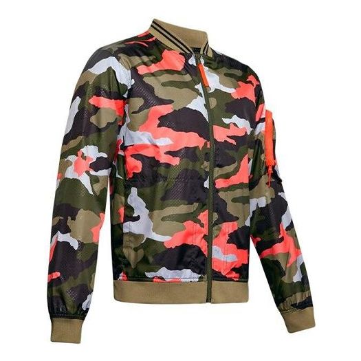 Bomberjakke Under Armour Unstoppable Camo Print Bomber Jacket Grøn | 1345540-100