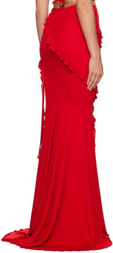 Nederdel Blumarine Blumarine Ruffled Maxi Skirt Rød | P344G007A, 2