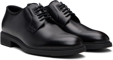 Skopleje BOSS Leather Derby Shoes with Piped Trims Sort | 50499719, 4