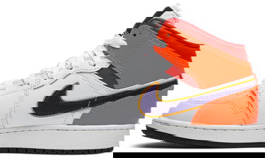 Sneakers og sko Jordan Air Jordan 1 Mid "White Court Purple Teal" GS Hvid | 554725-128, 1