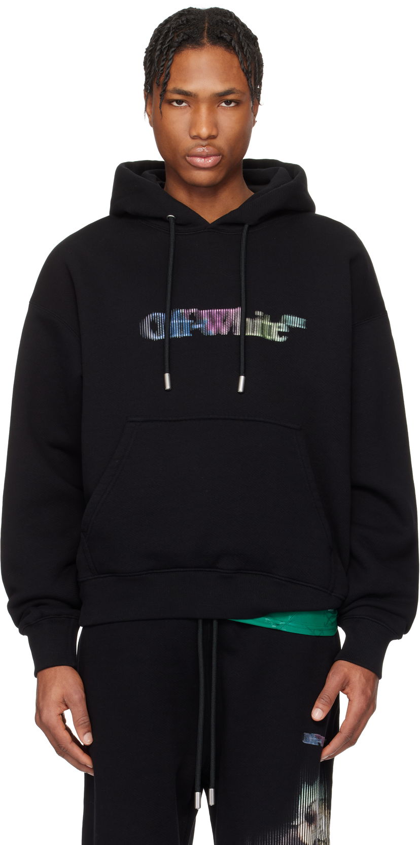 Sweatshirt Off-White Off-White S. Matthew Hoodie Sort | OMBB085S25FLE00V1084