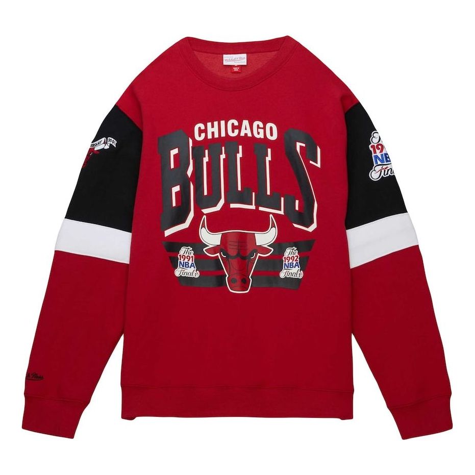Sweater Mitchell & Ness Mitchell & Ness NBA Chicago Bulls Crew Sweatshirt Rød | FCPO3400-CBUYYPPPSCAR, 0