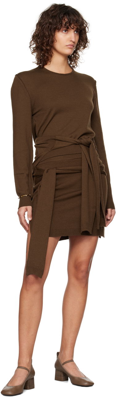 Kjole LEMAIRE Lemaire Crew Neck Knit Dress Brun | TO1250 LK087, 3