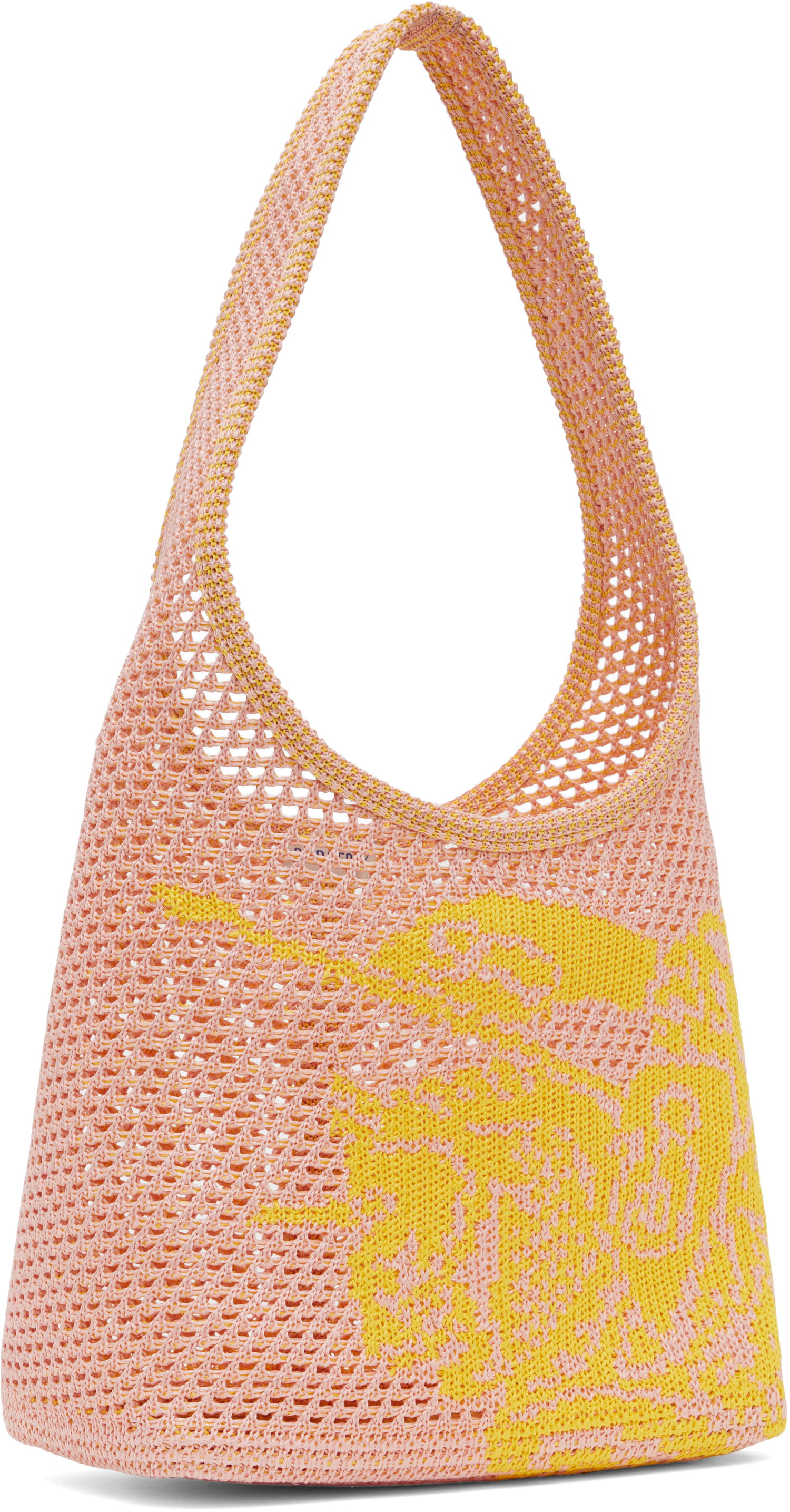 Mulepose Burberry Burberry Small EKD Crochet Tote Lyserød | 8106533, 1