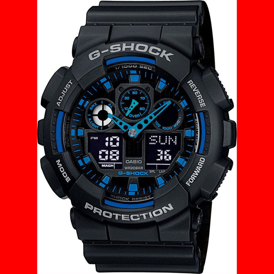 Ur CASIO G-Shock GA-100-1A2ER Sort | GA-100-1A2ER, 1