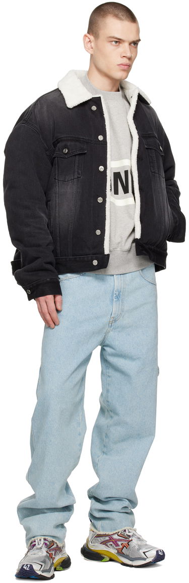 Jakke We11done Oversized Faux-Shearling Jacket Sort | WD-DJ3-22-378-U-BK, 3