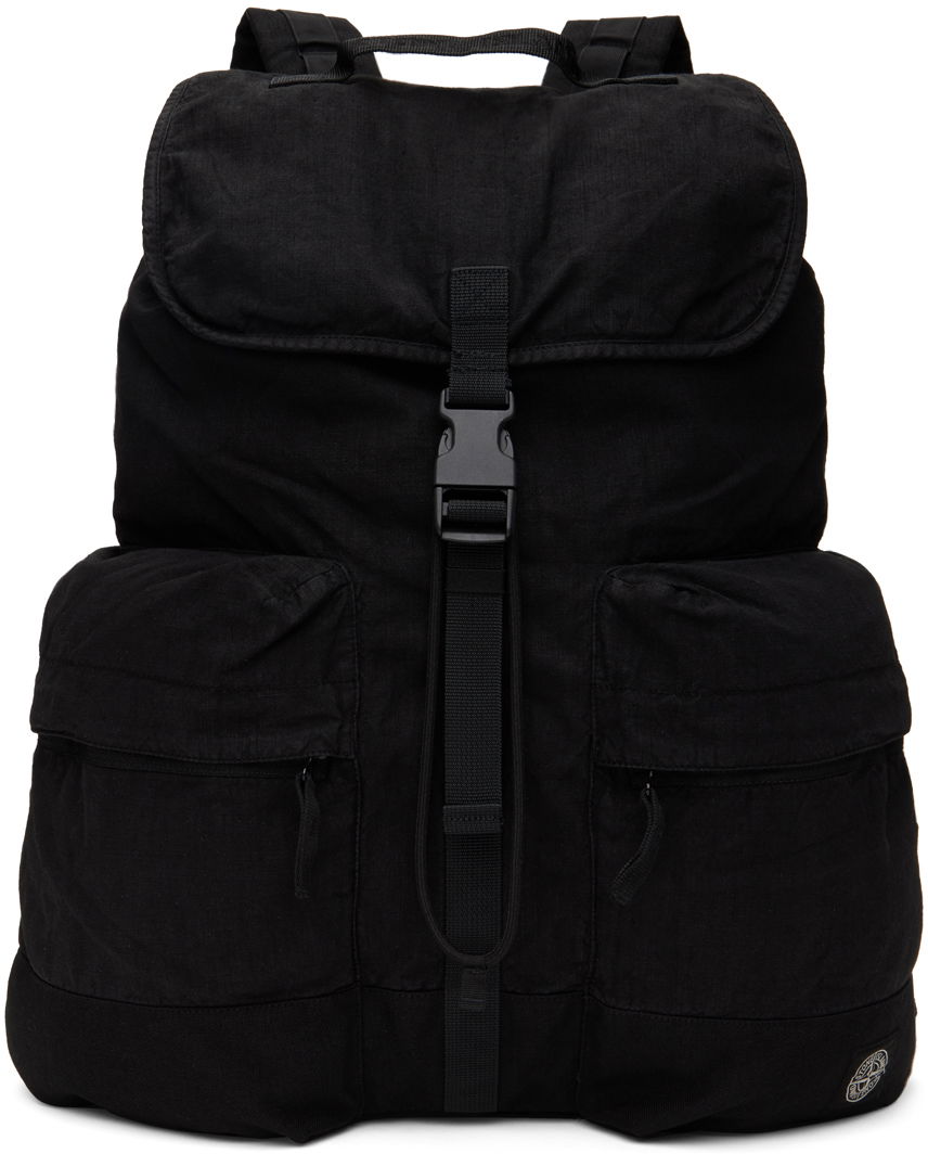 Rygsæk Stone Island Drawstring Backpack Sort | 801590730, 0