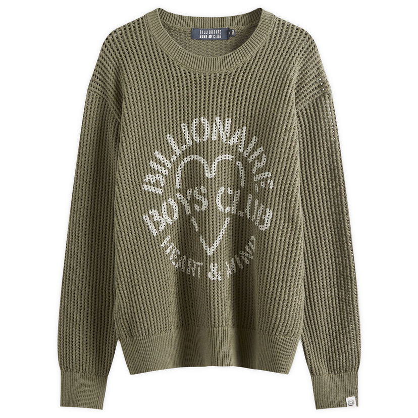 Sweater BILLIONAIRE BOYS CLUB Heart & Mind Stencil Grøn | B24224-GR