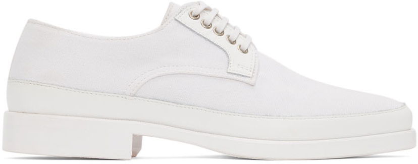 Tøj LEMAIRE LEMAIRE Canvas Derbys Hvid | M 221 FO312 LF458