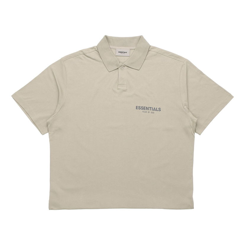 Polo skjorte Fear of God Essentials Logo Polo Shirt Beige | FOG-FW20-199
