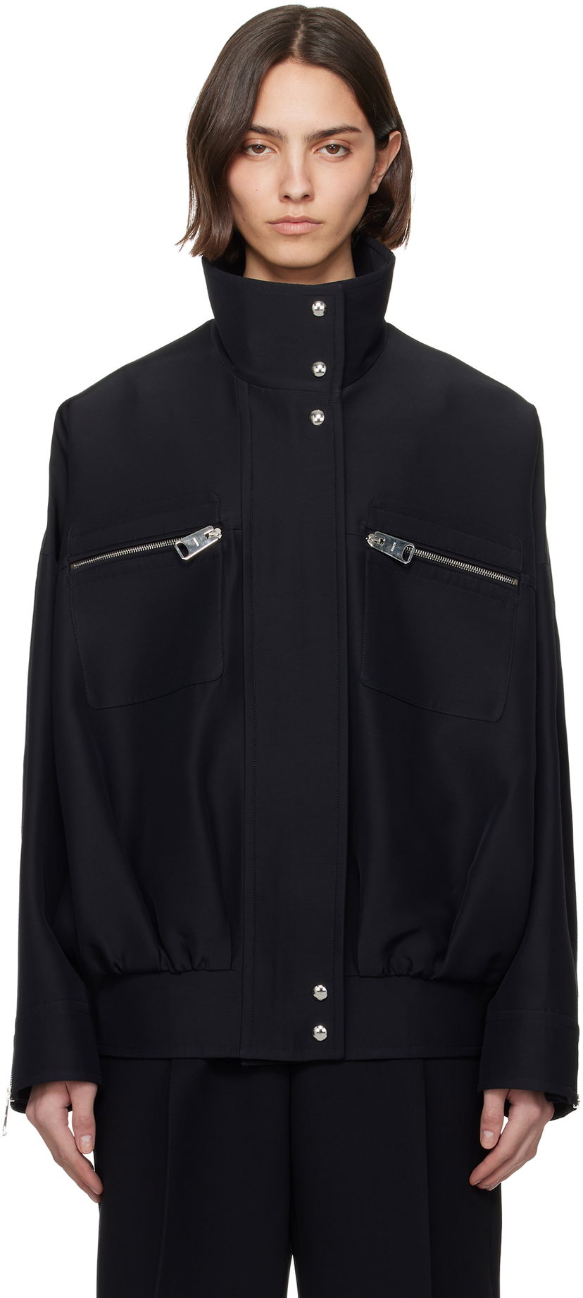 Jakke Khaite Khaite Ayman Bomber Jacket Sort | 6168576