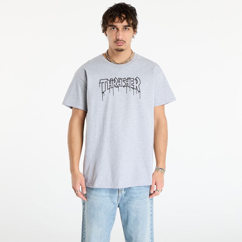 T-shirt Thrasher One-liner T-Shirt L Grå | 145778