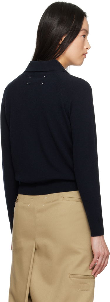 Sweater Maison Margiela Maison Margiela Wool Polo Shirt Mørkeblå | S51GL0053 M13090, 2