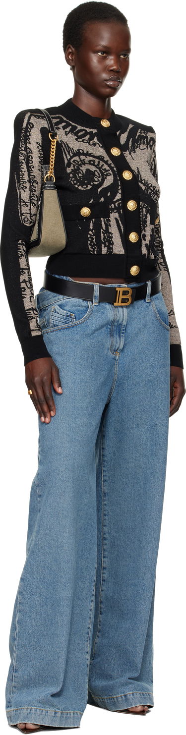 Bælter Balmain Balmain Leather B Belt Sort | EN1WJ002LVTL, 2