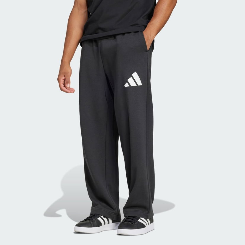 Joggingbukser adidas Performance Wide Leg Logo Joggers Sort | JF3604