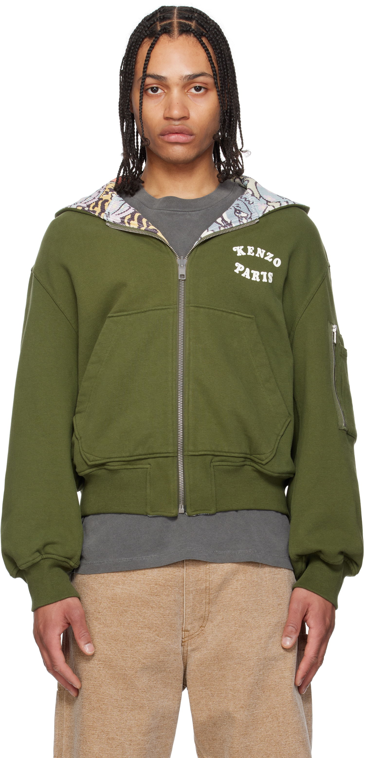 Sweatshirt KENZO Kenzo Paris VERDY Edition Reversible Hoodie Grøn | FF55SW2514MT, 0