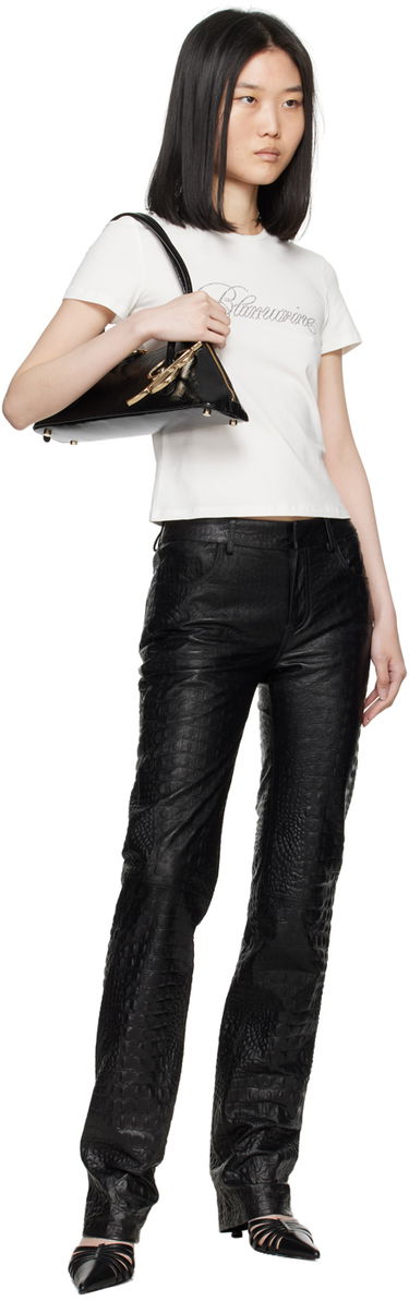 T-shirt Blumarine Crystal Logo T-Shirt Hvid | A422T075A, 3