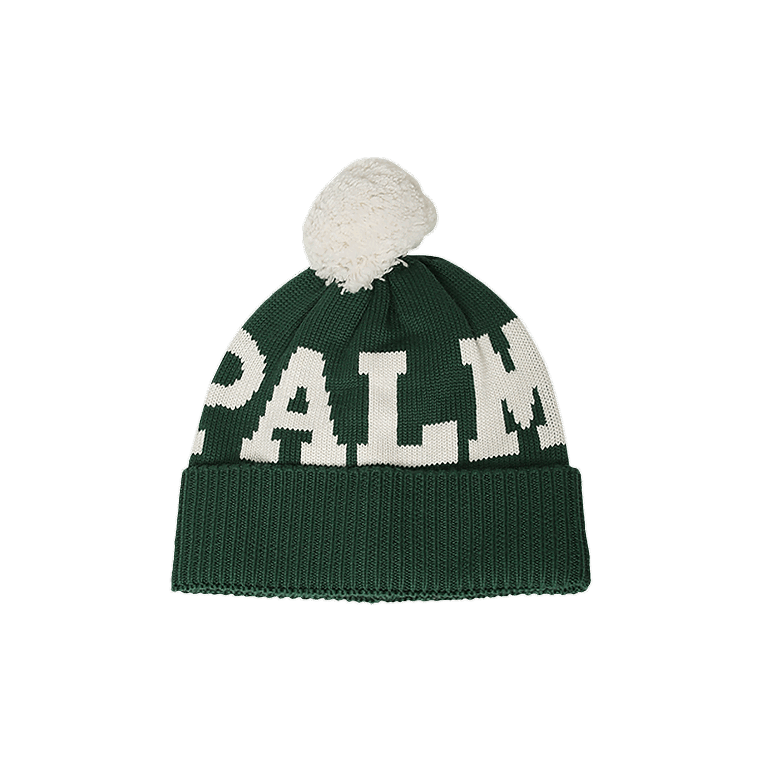 Beanie Palm Angels Logo Pompon Beanie Grøn | PWLC011F22KNI0015501, 0