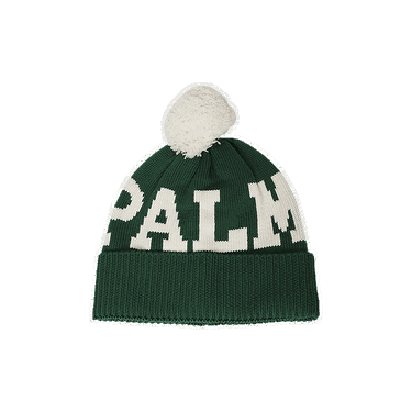 Beanie Palm Angels Logo Pompon Beanie Grøn | PWLC011F22KNI0015501, 0