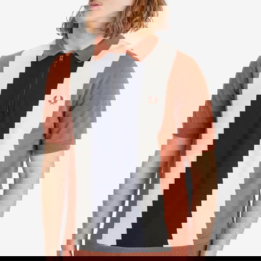 Polo skjorte Fred Perry Men's Vertical Stripe Zip Neck Knitted Polo Shirt Brun | K9728-Y91, 5