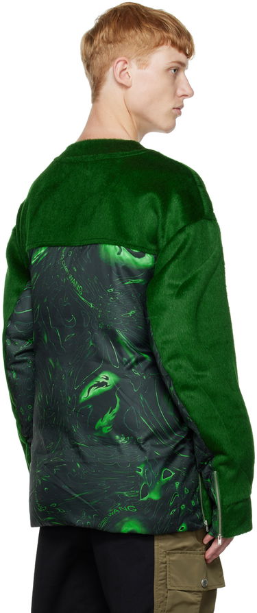 Sweater Feng Chen Wang Feng Chen Wang Paneled Sweatshirt Grøn | FUF14SS01, 2