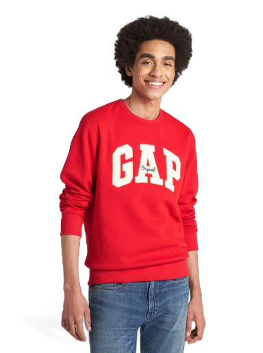 Sweater GAP Original Arch Crewneck Rød | 852079-08