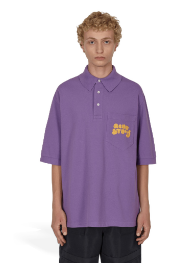 Polo skjorte Acne Studios Bubble Logo Polo T-Shirt Lilla | BL0326- ADI