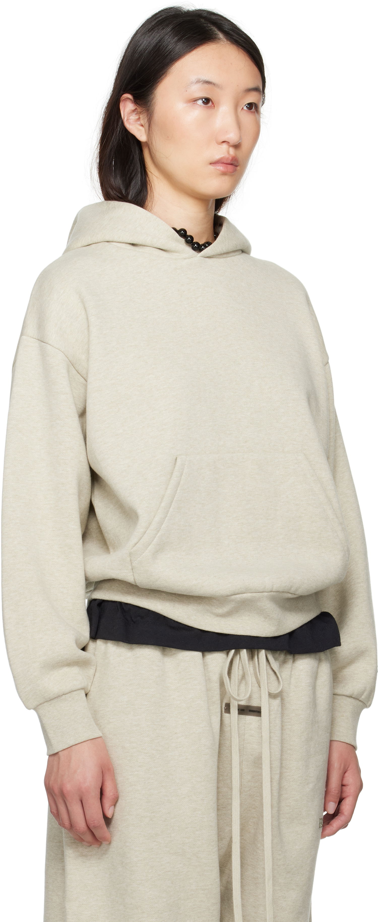 Sweatshirt Fear of God Fear of God ESSENTIALS Classic Fit Hoodie Beige | 192SP255542FW, 1