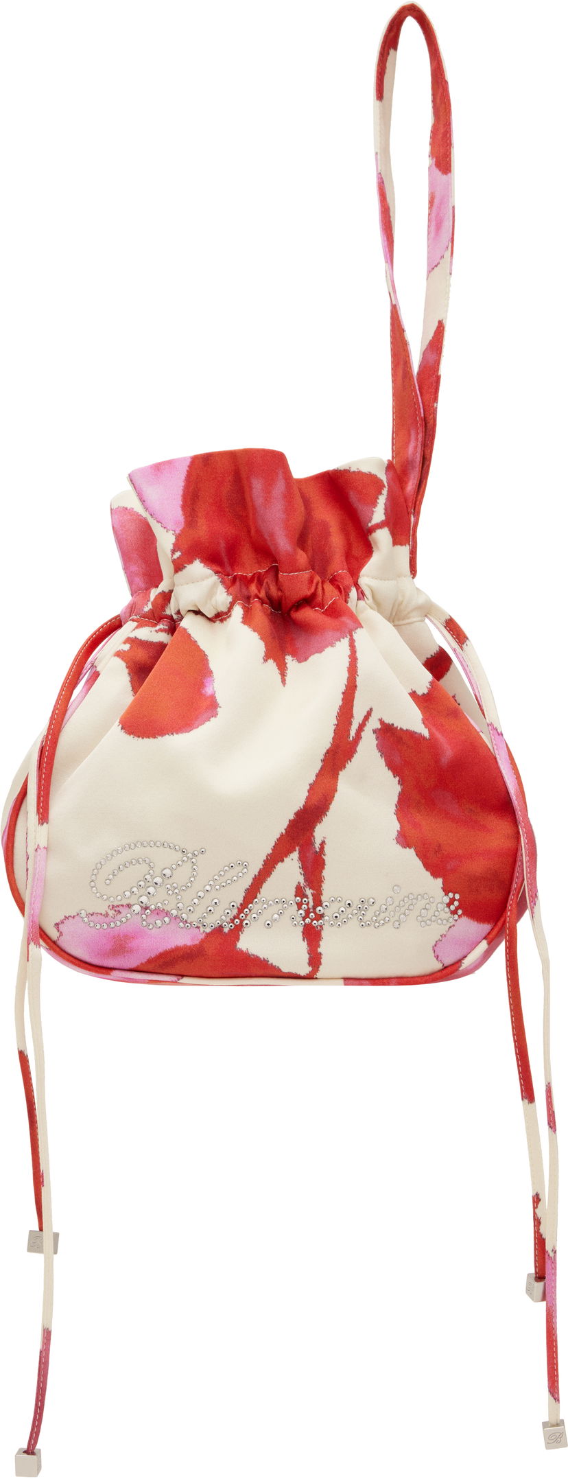 Håndtaske Blumarine Blumarine Printed Satin Rhinestone Logo Pouch Flerfarvet | P5HHW090A