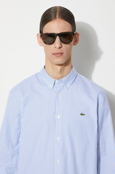 Skjorte Lacoste Lacoste Regular Fit Button-Down Shirt Blå | CH2936, 3