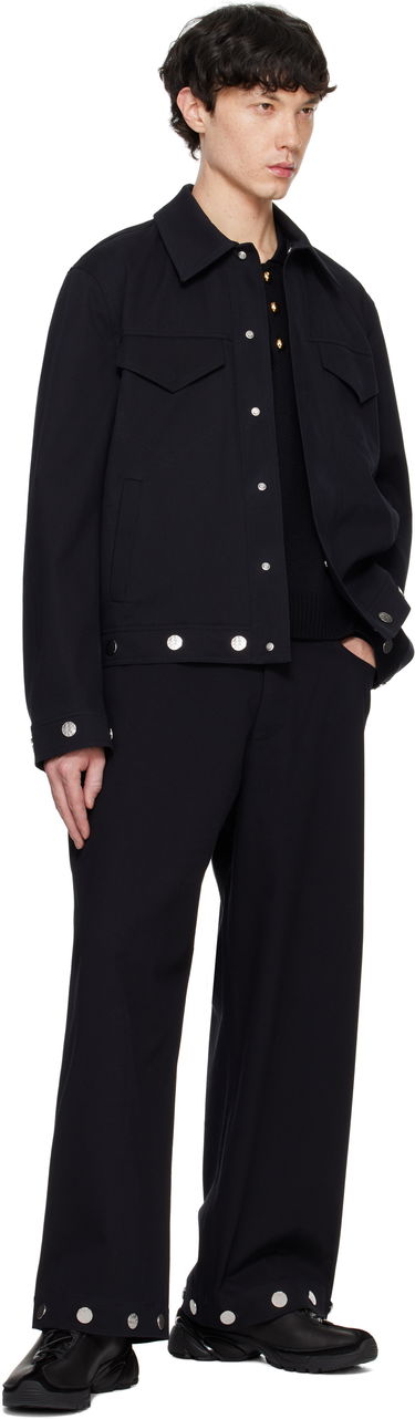 Bukser Nanushka Nanushka Dallin Wide-Leg Trousers with D-Ring Belt Sort | NM24FWPA03758, 3