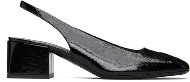 Sneakers og sko Courrèges Courrèges AC Vinyl Slingback Heels Sort | 325SPP039VY0003, 0