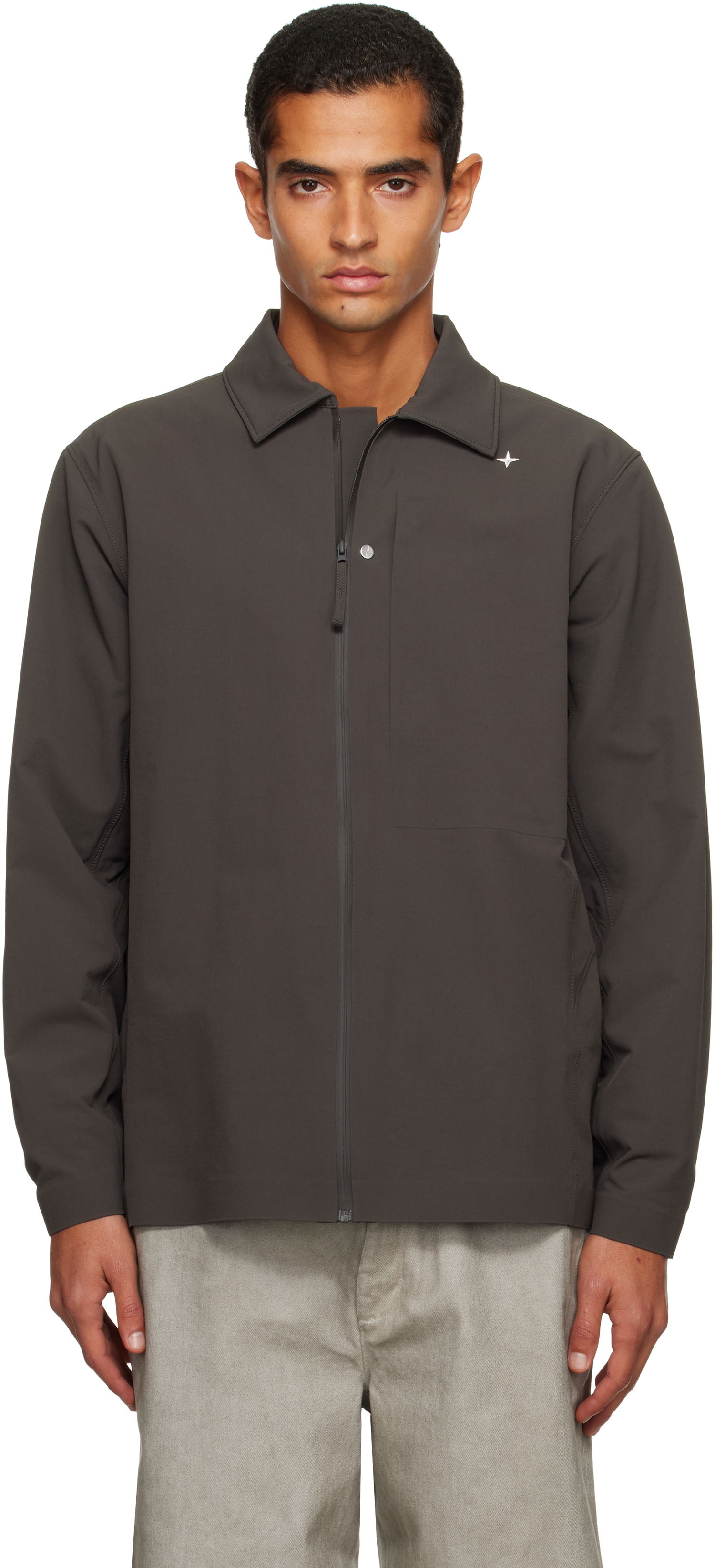 Jakke Stone Island Tela Resinata Jacket Grå | K2S15 1200024 S0G12, 0