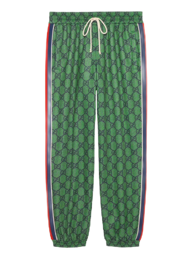 Joggingbukser Gucci GG Jersey Jogging Pant Grøn | 655146 XJDF0 3305