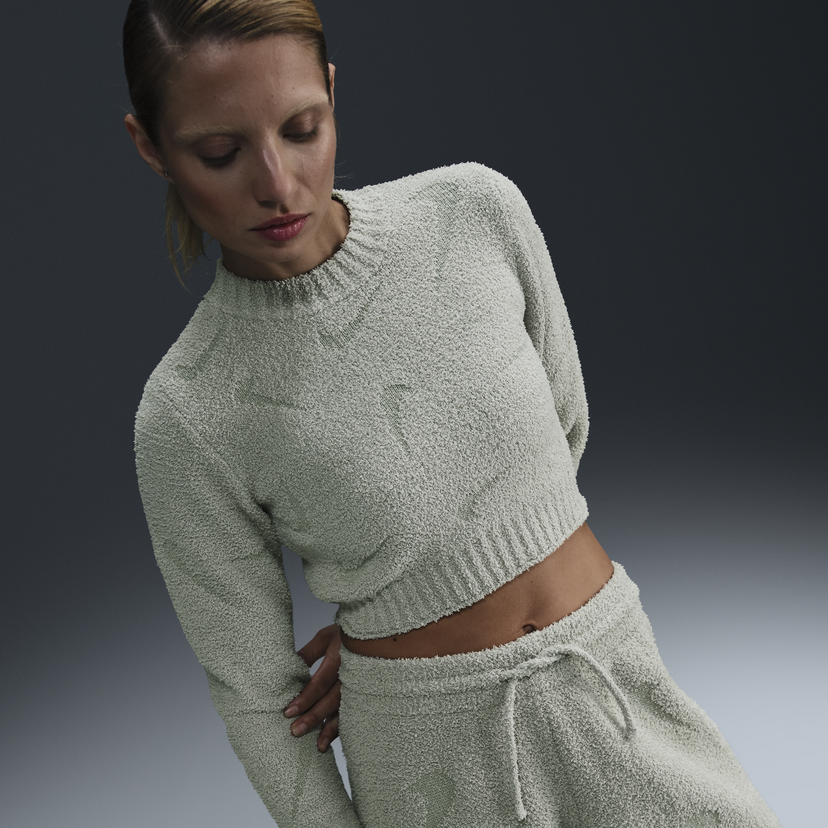 T-shirt Nike Cozy Boucle Long Sleeve Top Grøn | FZ1716-370
