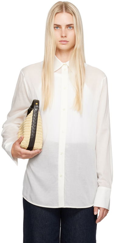 Skjorte TOTEME Women's Droptail Shirt Hvid | 243-WRT2522-FB0238, 0