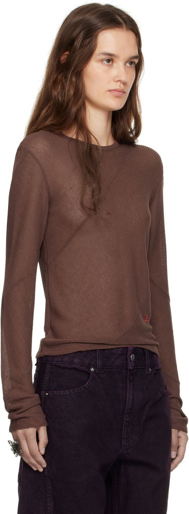 T-shirt Eckhaus Latta Eckhaus Latta Spiral Long Sleeve T-Shirt Brun | 1107-EL-PF25-W, 4