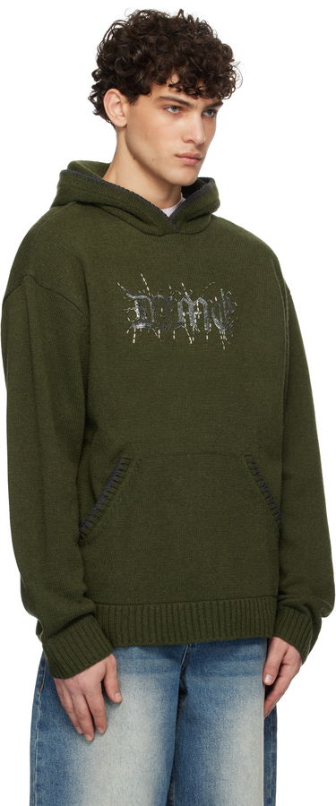 Sweatshirt Dime Wool Hoodie Grøn | DIMEHO2412ARM, 1