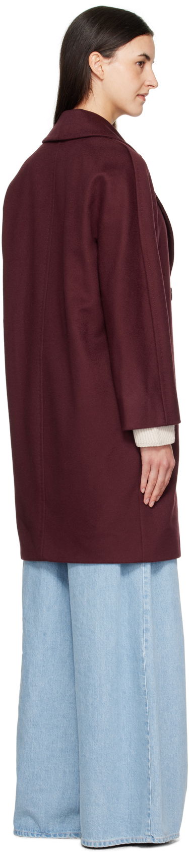 Frakker Max Mara Max Mara Agenda Double-Breasted Coat Bourgogne | 2526016081, 2