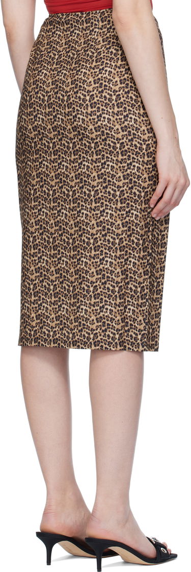 Nederdel Miaou Miaou Moni Leopard Print Midi Skirt Brun | 4005SCRLEO, 2