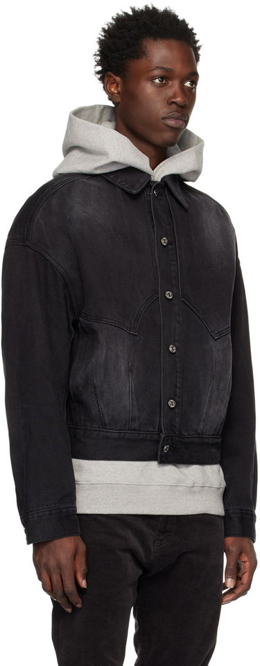 Jakke We11done We11done Relaxed-Fit Denim Jacket Sort | WD-DJ3-22-303-U-BK, 1